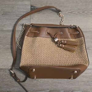 Anne Klein Brown and Tan Crossbody Bag